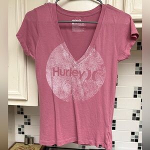 Hurley v-neck t-shirt. Women’s size medium